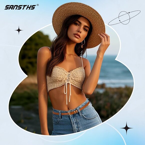 4 Pack Women Thin Belts for Jeans Dresses Coats Skinny Women Belt with Gold Allo - Picture 6 of 6